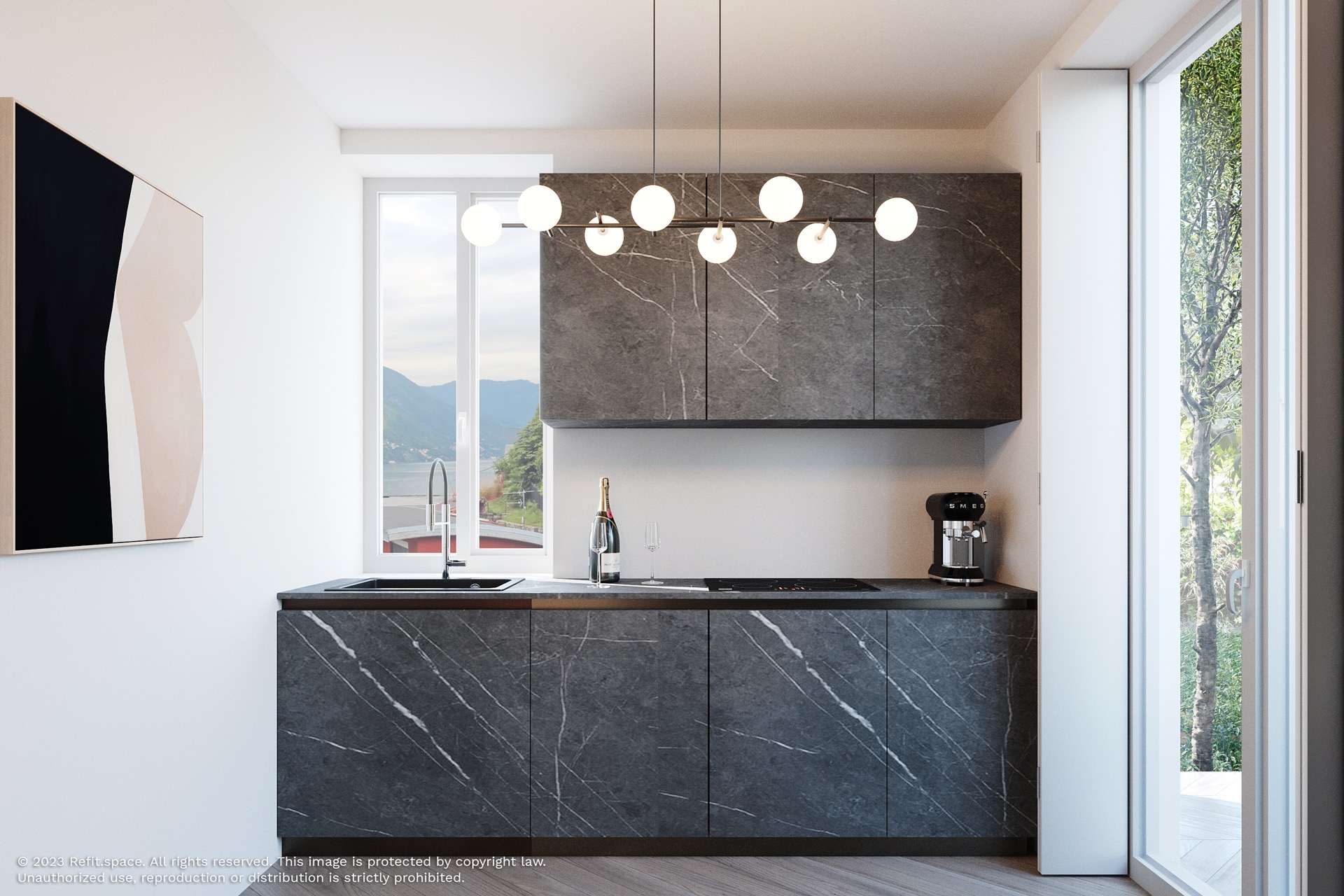 Appartamento ristrutturato a 70 m dal lago con giardino — 4