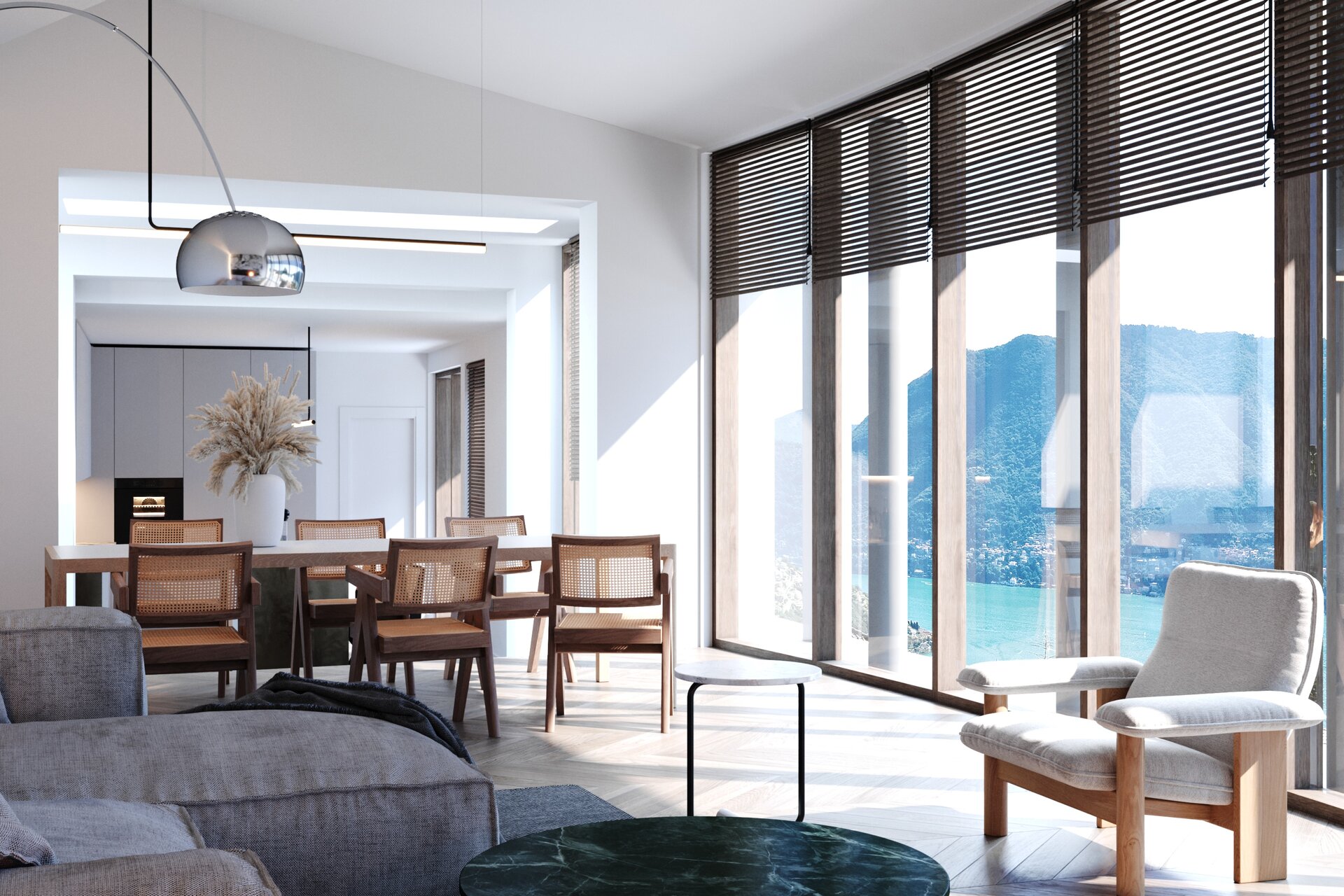 Villa indipendente con piscina interna e vista lago a 180°