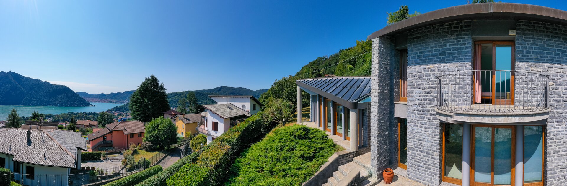 Villa indipendente con piscina interna e vista lago a 180° — 6
